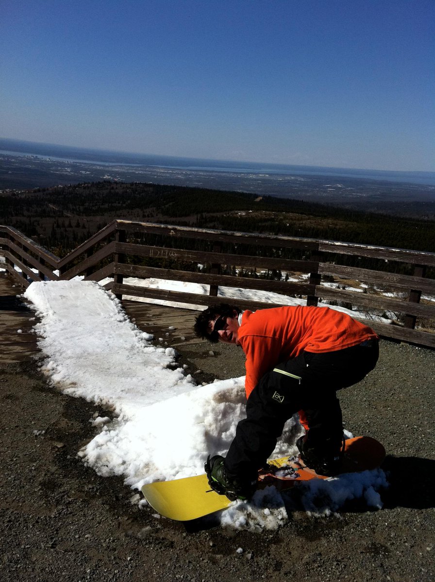 RyanStassel's tweet photo. Found photo from 2010: Training with what-little-snow there was left in #Alaska #FlashbackFriday #Snowboarding http://t.co/dwk6jzvIW7