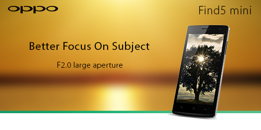 OPPOIndia's tweet photo. Adjust the focus with F2.0 large aperture on the #Find5mini! #OPPOIndiaTurns1! Grab yours while offers last! http://t.co/rSePlJVCl3