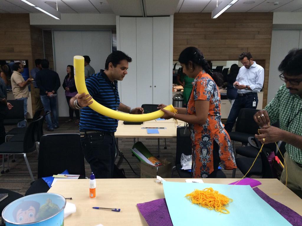 IntuitIN's tweet image. Awesome designs in the making as participants share their #prototypes at #DesignAwesome
