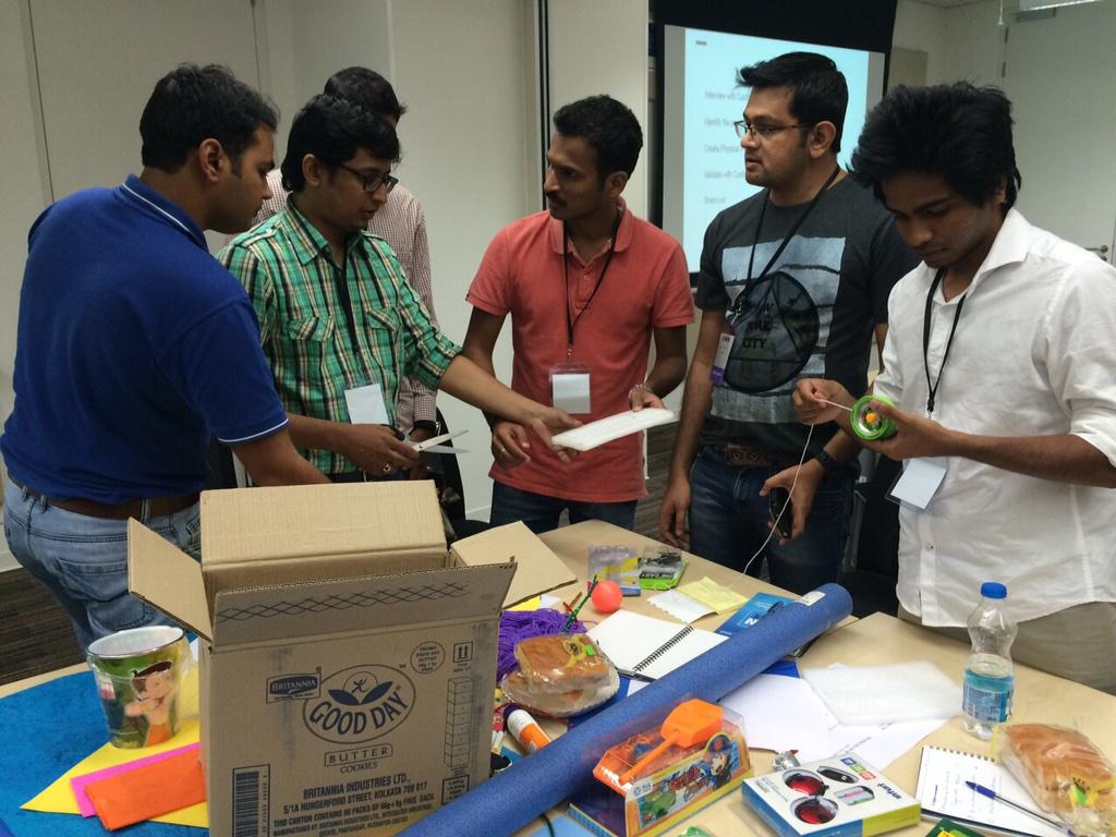 IntuitIN's tweet image. Awesome designs in the making as participants share their #prototypes at #DesignAwesome