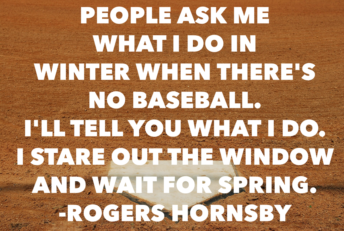 CDMComm's tweet image. Baseball fans... Pitchers and catchers report today. Spring is right around the corner!