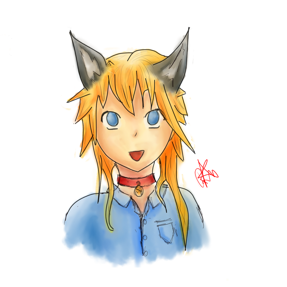 kyuubi_hatsune's tweet image. XD just drew a random neko mim girl
