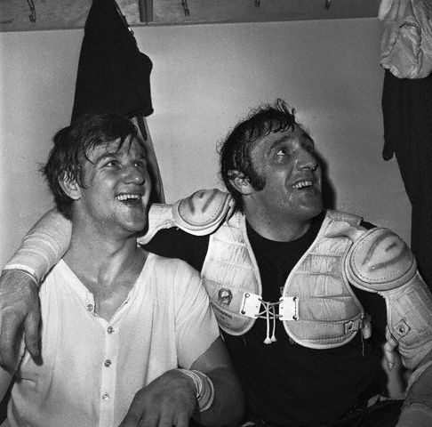 Happy 73rd Birthday to one of the greatest Bruins of all time, Phil Esposito! (Seen here at R w/ Bobby Orr in 1971) 