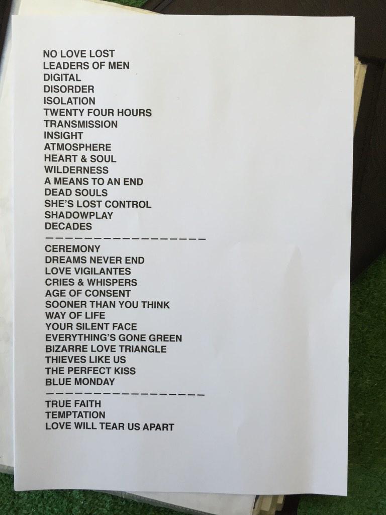Peter Hook (@peterhook) on Twitter photo Great night at <a href="/SummerSaltAU/">SummerSalt Festival</a> festival at <a href="/MelbRecital/">Melb Recital Centre</a> here is the setlist, tomorrow Melbourne round 2 @ the Corner... Great night at <a href="/SummerSaltAU/">SummerSalt Festival</a> festival at <a href="/MelbRecital/">Melb Recital Centre</a> here is the setlist, tomorrow Melbourne round 2 @ the Corner...