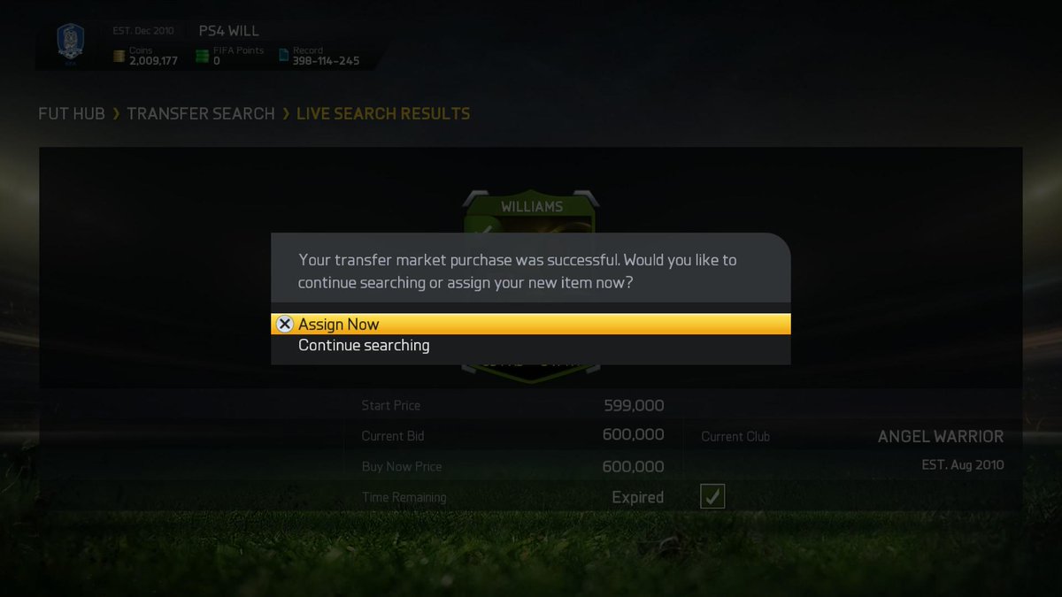 WILLIAM_PFC's tweet photo. 600k wager winnings paid to @futmad122 #LegitWill #PS4share http://t.co/YwAftsKKpH