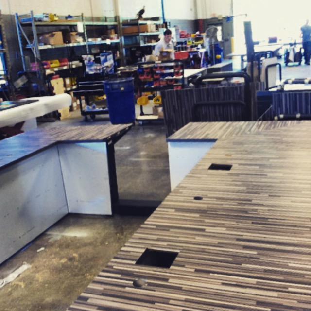 _nucraft's tweet image. A behind-the-scenes look at a custom Ativa table being crafted for MasterCard. #OurCraft #ThinkNucraft