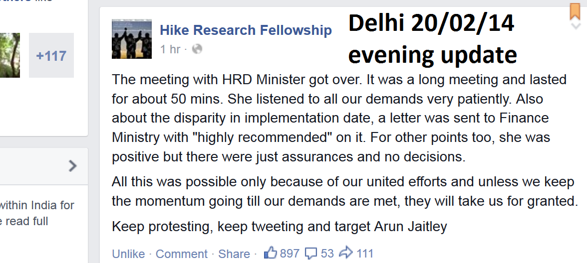 #RespectResearcher <a href="/narendramodi/">Narendra Modi</a> <a href="/arunjaitley/">Arun Jaitley</a> <a href="/smritiirani/">Smriti Z Irani</a> interesting updates from Delhi on the issue