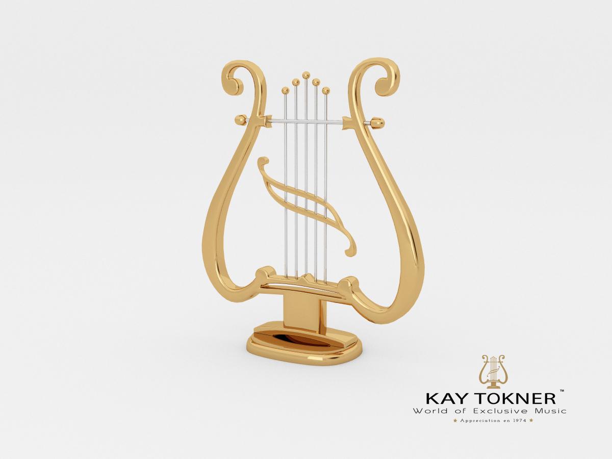 KayTokner's tweet image. #Official KAY TOKNER Lyre in golden style, #audio branding