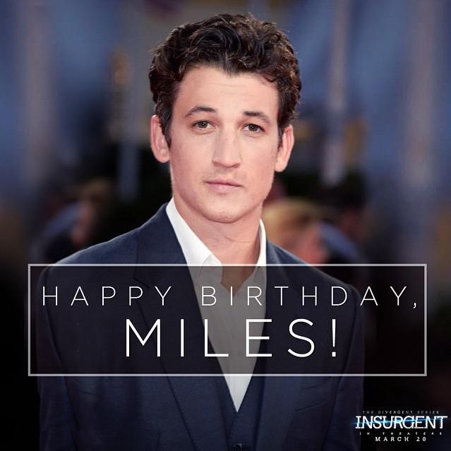 Happy birthday Miles Teller      