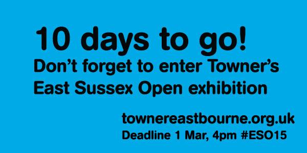 TownerGallery's tweet photo. The deadline for #ESO15 is fast approaching! Don't miss out on an invaluable artist opp. to exhibit in our gallery http://t.co/38sLEE10Ym