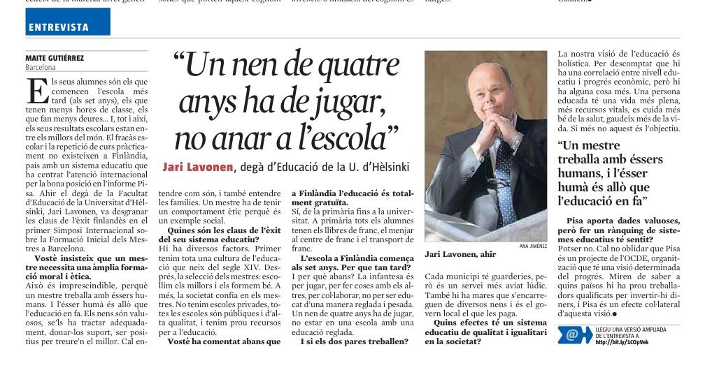 Algunes claus de l'èxit del model educatiu de Finlàndia #ILPEducació v/<a href="/IlpEducacio/">ILP Educació</a>