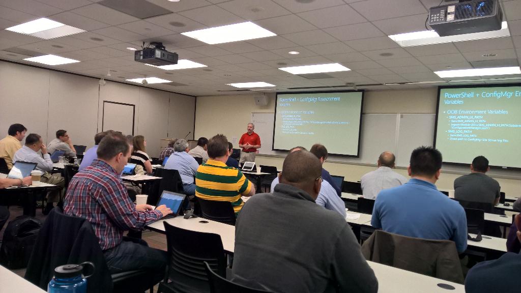 bbarrington2009's tweet photo. Russ Rimmerman presenting PowerShell and SCCM #HoustonTechDay http://t.co/ZIMYiEAd8N