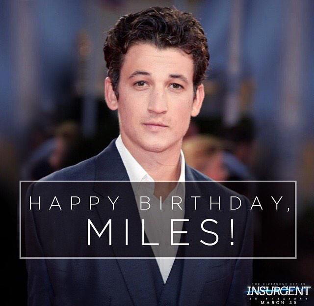 Happy Birthday Miles! HAVE AN AMAZING DAY     