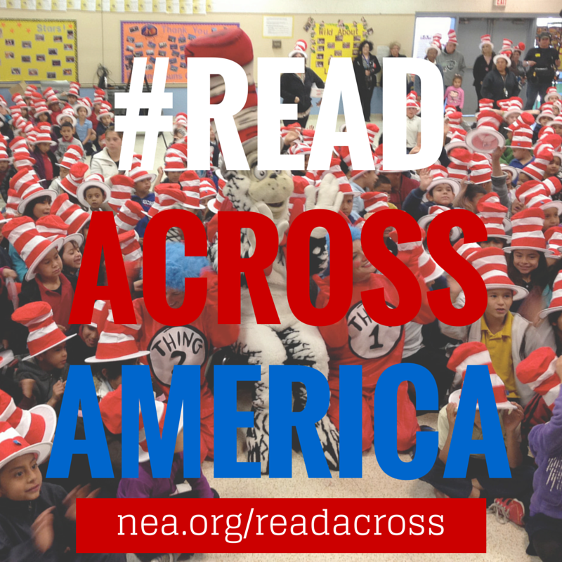 Read Across America Day is only 10 days away! Make sure to use the hashtag #ReadAcrossAmerica !!
