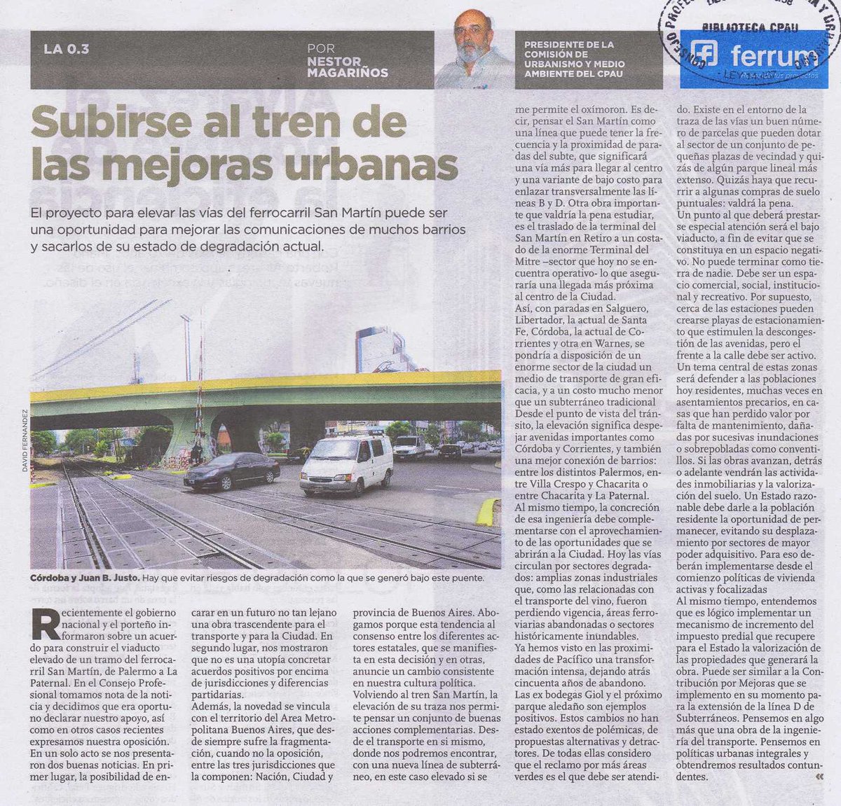 cpauorg's tweet photo. SUBIRSE AL TREN DE LAS MEJORAS URBANAS
Nestor Magariños
@arq_clarin 17/02
@bibliotecacpau #FGSM #urbanismo #arq #dsi http://t.co/kbyPRzibMz