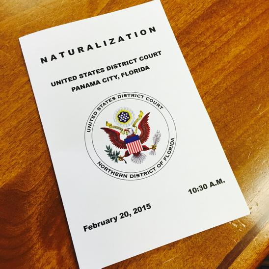 ElectJShepard's tweet photo. Honored to represent the LWV Bay Cty at the Naturalization Ceremony to  induct and welcome our newest US citizens! http://t.co/OhMQXbckcU