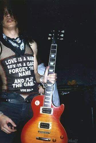 This one is rare and really.. funny 😁 "Love is a name, sex is a game. Forget the name and play the game" <a href="/Slash/">Slash</a>