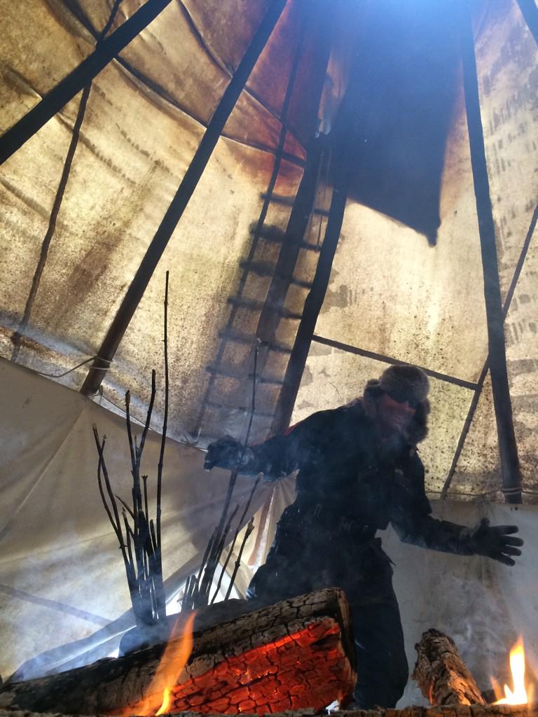 MrBeeeeeee's tweet photo. Ojibwa Lifestyles Class canceled when Sasquatch enters teepee!  @cvelec2015 http://t.co/SDfJBPcJIZ
