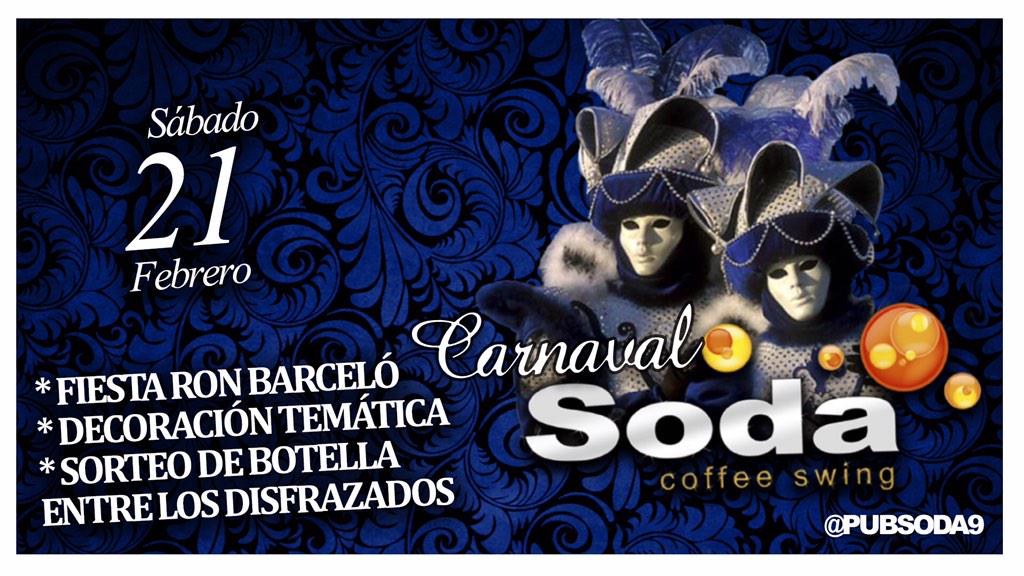 PubSoda9's tweet photo. SABADO 21 FIESTA CARNAVAL
@lauradoors @Isagongora @Lucia_ayala91 @osscarlopez10 @MargenMon @GomaxxGomez @ManuGroove http://t.co/4dAEUk5es7