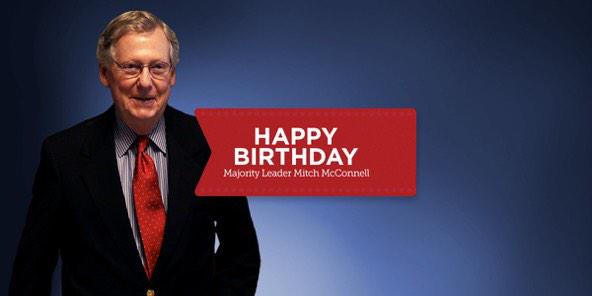 Happy birthday to Senate Majority Leader and brother Sen. Mitch McConnell. 