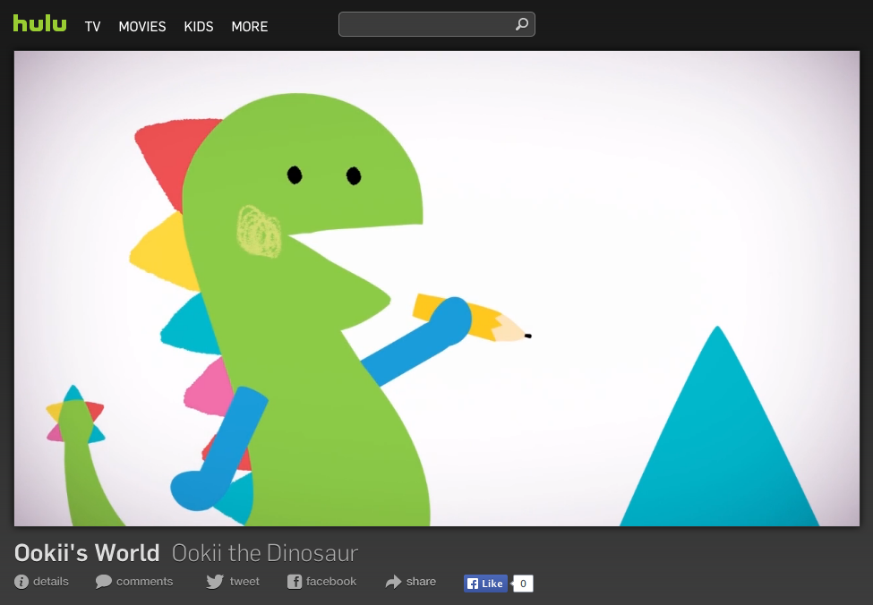 OokiisWorld's tweet photo. Ookii's World is on @HuluPlus! Watch w/your little ones as our baby dinosaur discovers the joys of creative-thinking! http://t.co/lKQJa0X4sm
