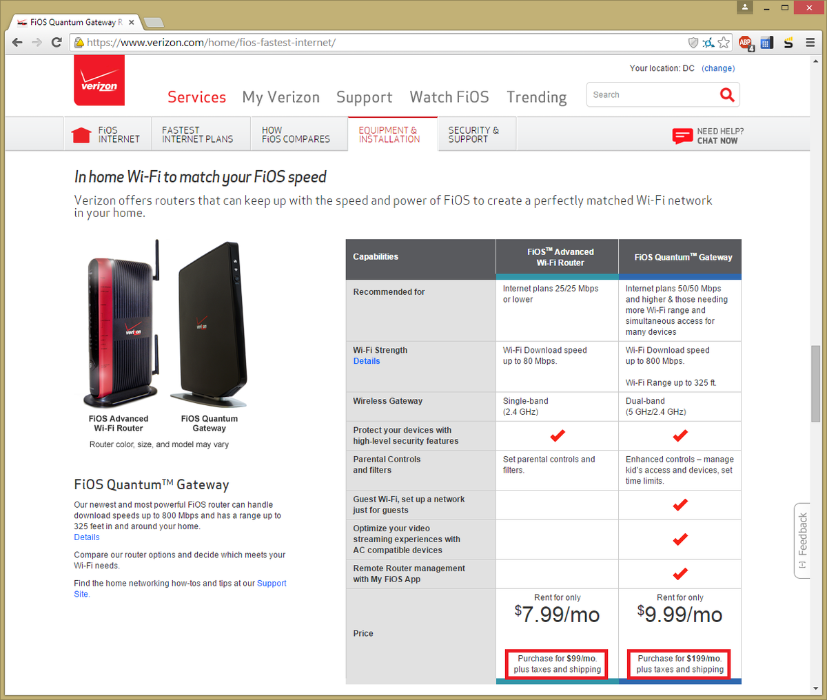 dhighfield's tweet photo. @VerizonSupport At https://t.co/ZduY4Gnctt, there's a continuing monthly fee for purchasing a router?How many months? http://t.co/AaK5ig2ilx