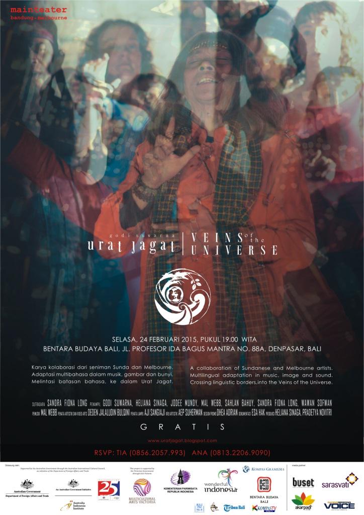 Mengundang <a href="/LIMAS_TEATER/">TEATER LIMAS</a> pd Pentas Teater multimedia "Urat Jagat" Mainteater Bandung, 24 Feb '15 di BentaraBudayaBali