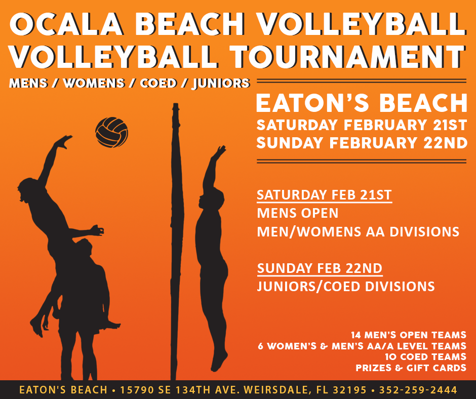 It's supposed to warm up this weekend, just in time for the Ocala Beach Volleyball Club​ Tournament! #ocalabeach