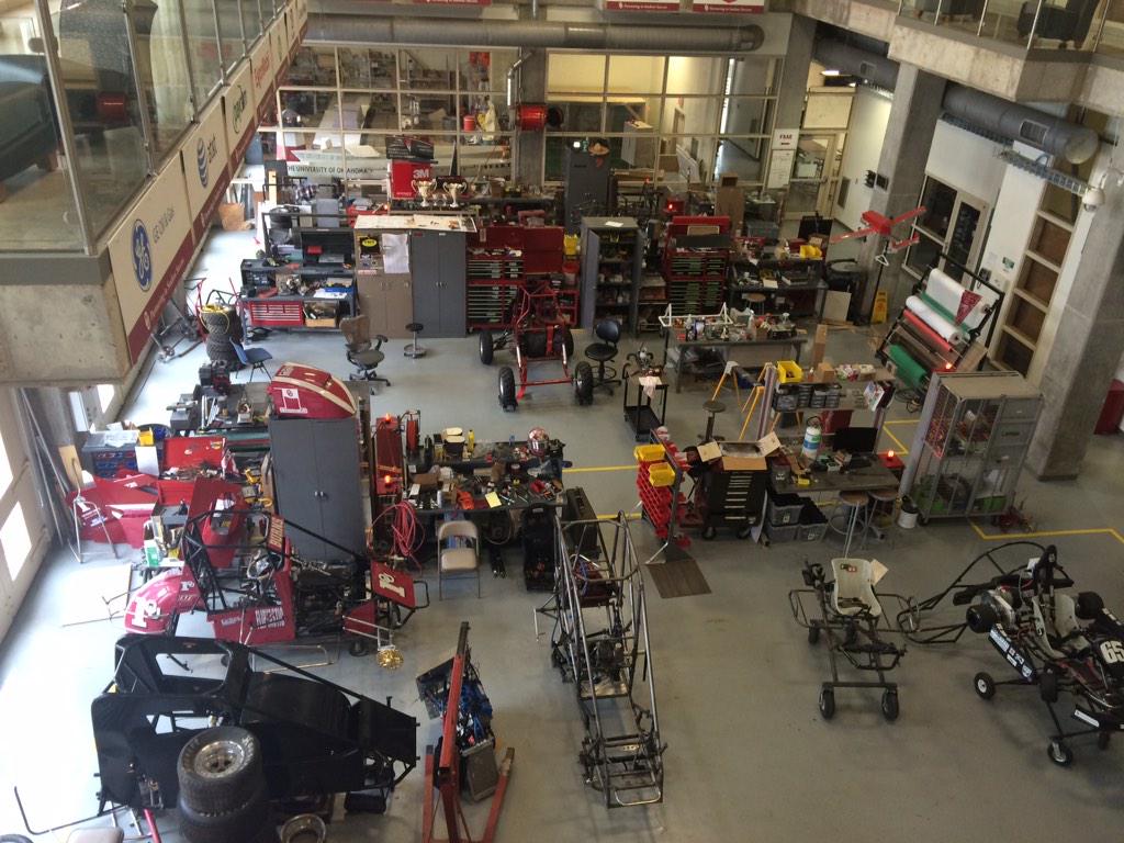 UArk_IISE's tweet photo. OU's Baja workshop @UofA_Engr @uarkmecheng http://t.co/RBQHSbl36M