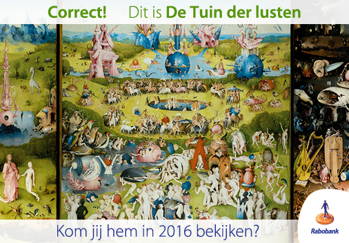 SpringTessa's tweet image. Welke van onderstaande schilderijen is de &apos;Tuin der Lusten&apos; is? Klik er op om te zien of je het goed hebt! #JBosch500