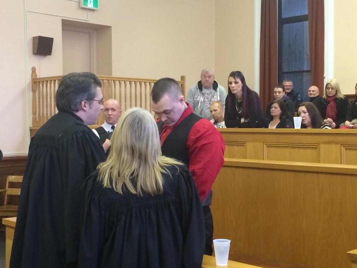 CBCNL's tweet image. Live blog: 
cbc.ca/1.2964737

MT @arianakelland: #Pynn has family behind him in the first row.