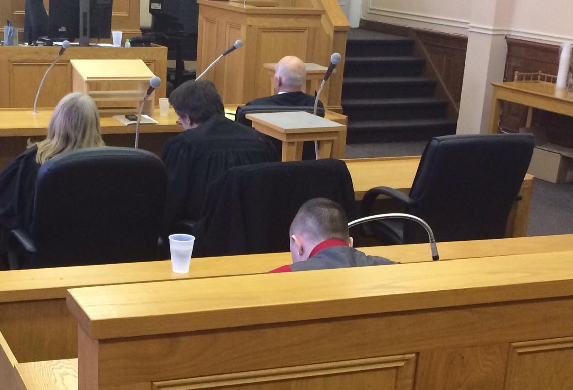 arianakelland's tweet image. #pynn sitting with his head down. Crown asking for 18 years. Defence wanted 6-8.