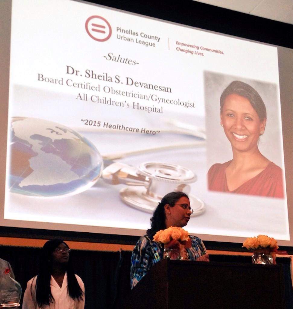 AlizzaPRandle's tweet photo. @allchildrens OB/GYN &amp; Healthy Start champion Dr. Sheila Devanesan is Urban League Healthcare Hero! HealthyStart@ACH http://t.co/OSK11SWERN