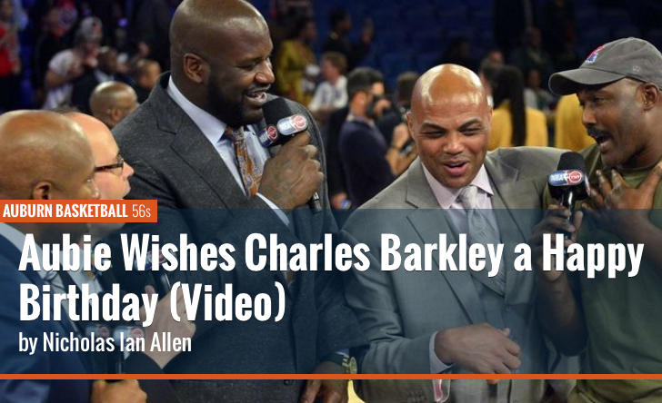 Watch Aubie and the Auburn band wish Charles Barkley a Happy Birthday 