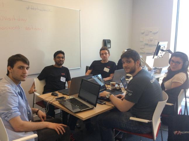 BBCLN's tweet photo. .@a_andronov @richardaforest @pg_amila_pg @bedegaming earlier today #festivalhack #6musicfestival. Still there guys? http://t.co/NPBob4sBsk