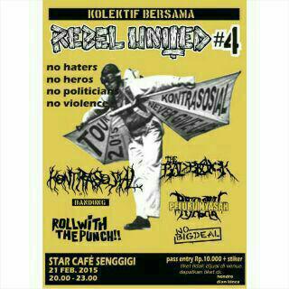 Malem Ini kita meliar di Star Cafe Senggigi jam 8 malem
Bareng KONTRASOSIAL , <a href="/THEBADBLACK/">THE BADBLACK</a>  <a href="/xRWTPx/">Roll With The Punch</a> , Ramaikan guys