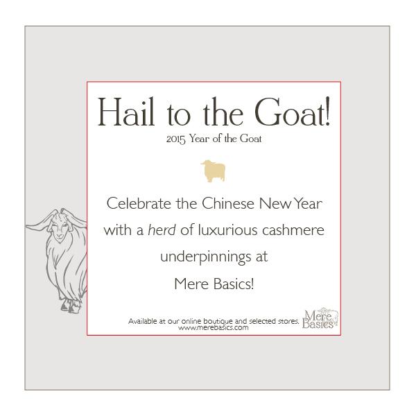 Begin the Chinese New Year with a goat of many colors at Mere Basics! merebasics.com