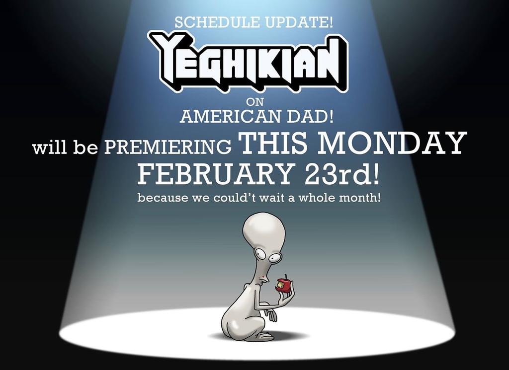 theyeghikian on twitter change of schedule the episode of