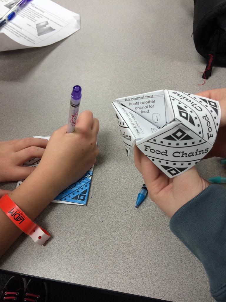 Schulermomma's tweet image. Food chain fortune tellers! #learninginstyle! #Brinkerlearns