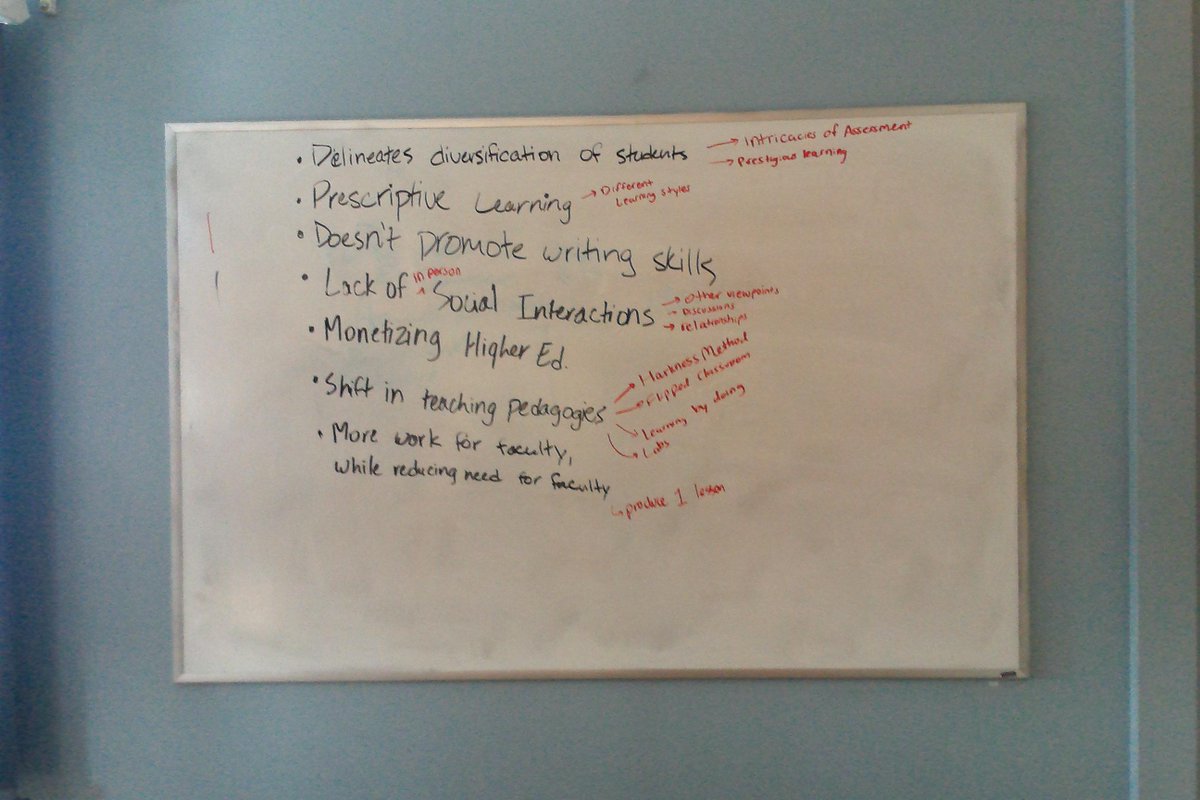 sarahfabs's tweet image. What&apos;s the possible downside of MOOC takeover? #HiEdTech #sachet #satech #higheredtech