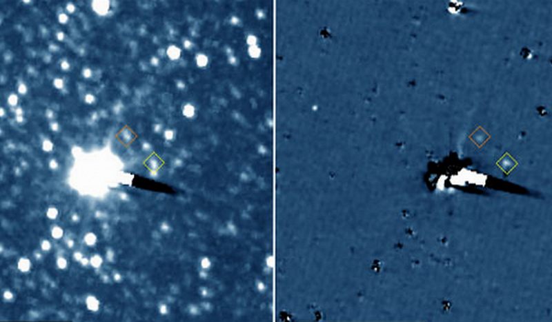 Astrofishki's tweet photo. Аппарат Новые горизонты сделал снимок двух спутников Плутона — Никс и Гидра http://t.co/TE8di67VJF http://t.co/WdwgXp4TMR