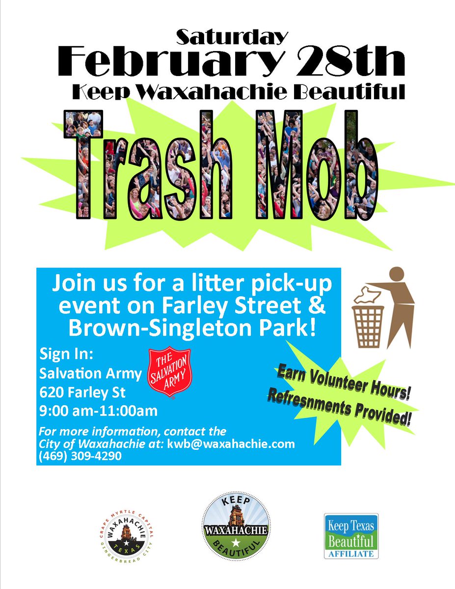 KeepWXBeautiful's tweet photo. Saturday, Feb 28th 9am - Join us for a roadside clean-up! We will begin at the Salvation Army at 620 Farley Street. http://t.co/8571gyWvd6