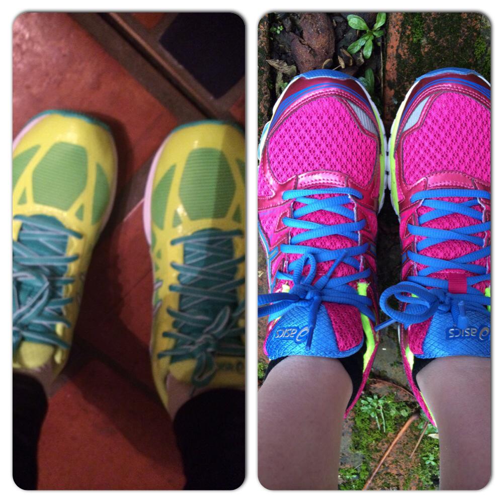 Fitandnix's tweet photo. @Havantparkrun tomorrow, but which #ASICS to use? #MixUpYourRun @ASICSeurope @A_Sporting_Life #gelds20 #runnatural http://t.co/5eIlPHl8HH