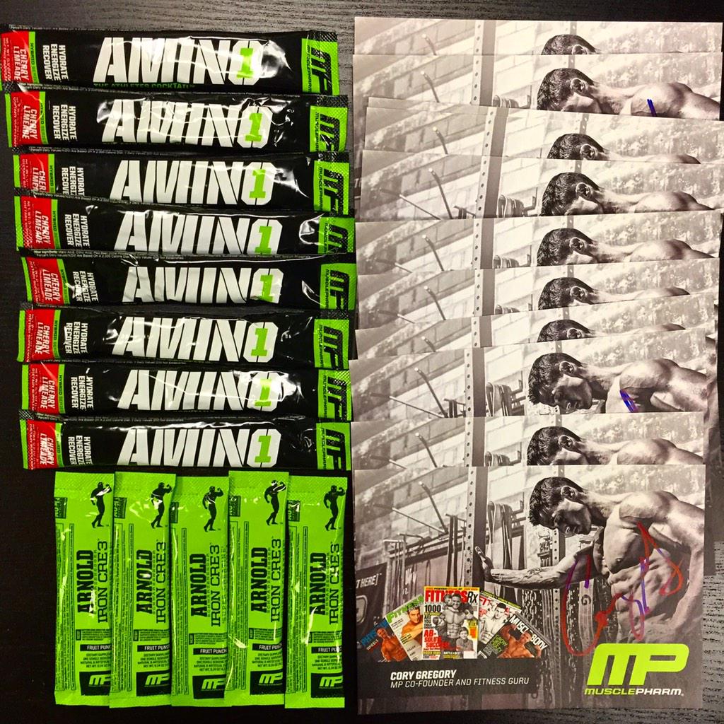 #FreebieFriday Amino1 and Iron Cre3 sample pack giveaway!
RT and follow <a href="/SamplesMP/">MusclePharm Samples</a> to enter!