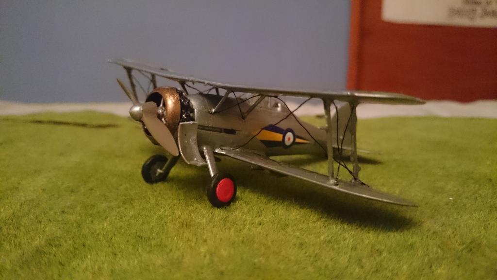 RyanWheatstone's tweet photo. Just finished this @Airfix Gladiator K7985,now based @Shuttleworth_Ow. #Weekendworkspace http://t.co/LsWvMNOnC9
