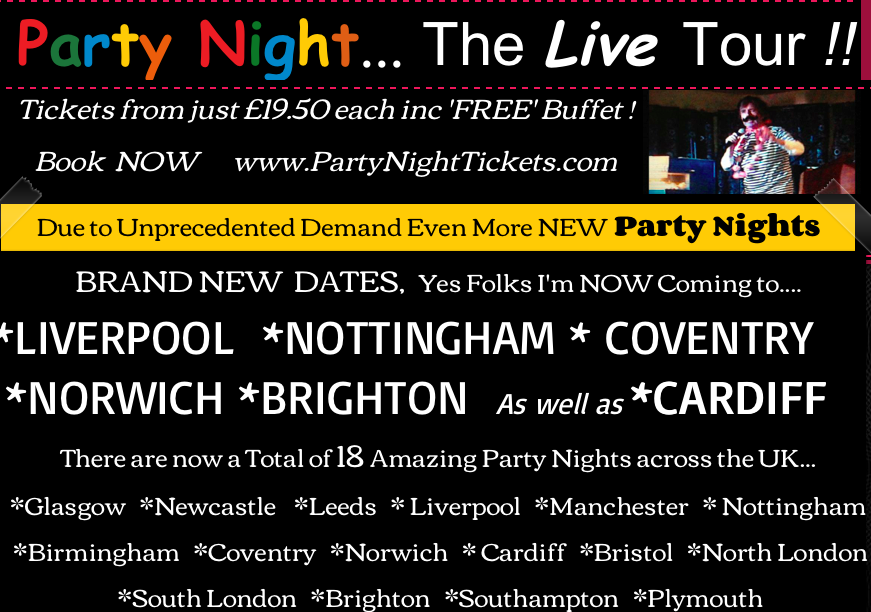 _MarkJenkins's tweet photo. If you haven't heard. Party Nights NOW coming to lots more exciting Towns across the UK Hooray
http://t.co/aTerpG6JFs http://t.co/23y2fFRVmH