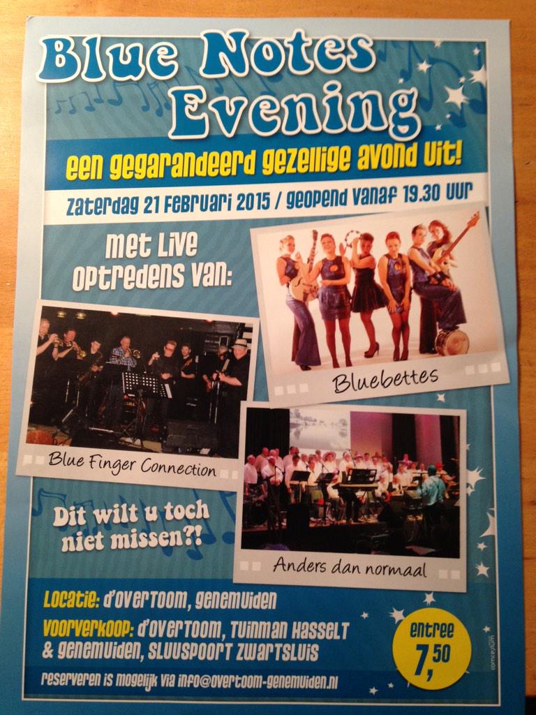 Het opbouwen voor morgenavond is in volle gang en je hebt nog geen kaartjes? Wees er snel bij. Blue  notes evening!