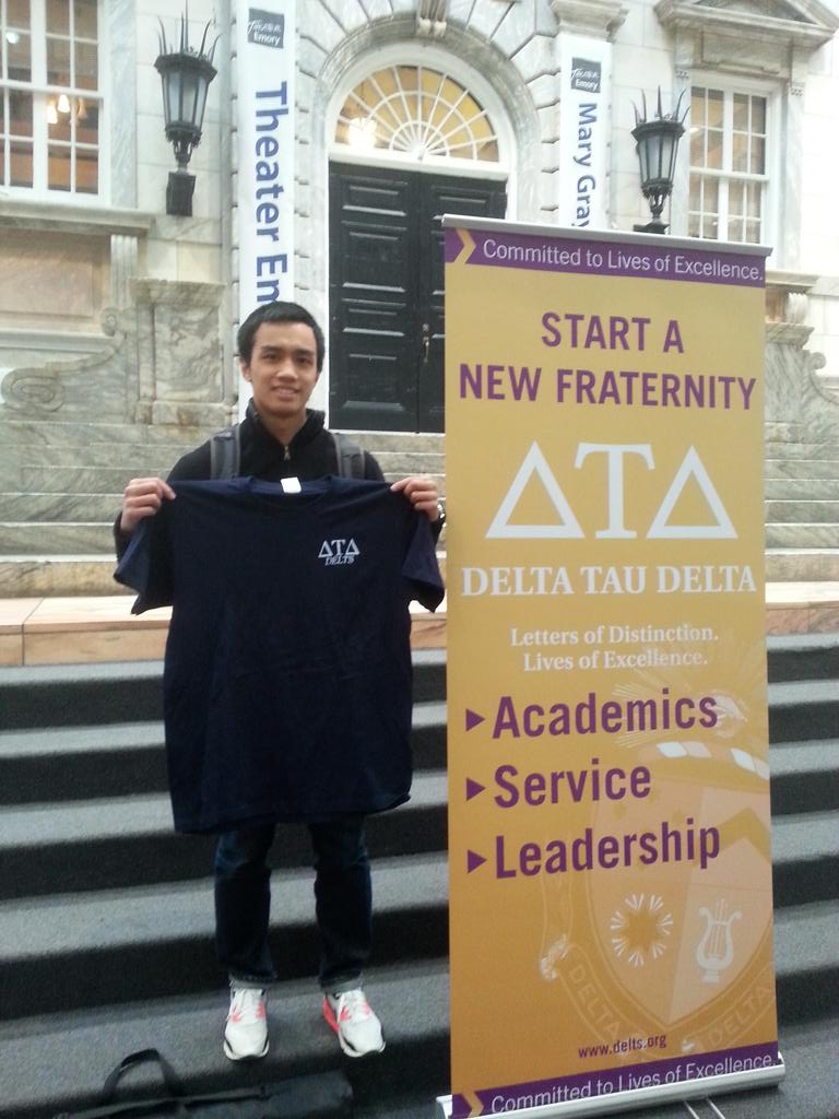 EmoryDelts's tweet photo. John Nguyen, Avery Hennigan, and Varun Subramanian all joined the ranks of the Beta Epsilon colony this afternoon! http://t.co/eEZysSrdj7