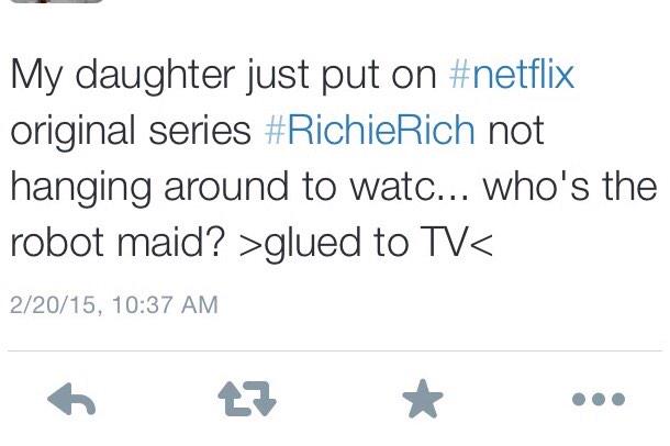 brookewexler's tweet image. Loving these Irona tweets and mentions online 😂 #RichieRich #robotmaid