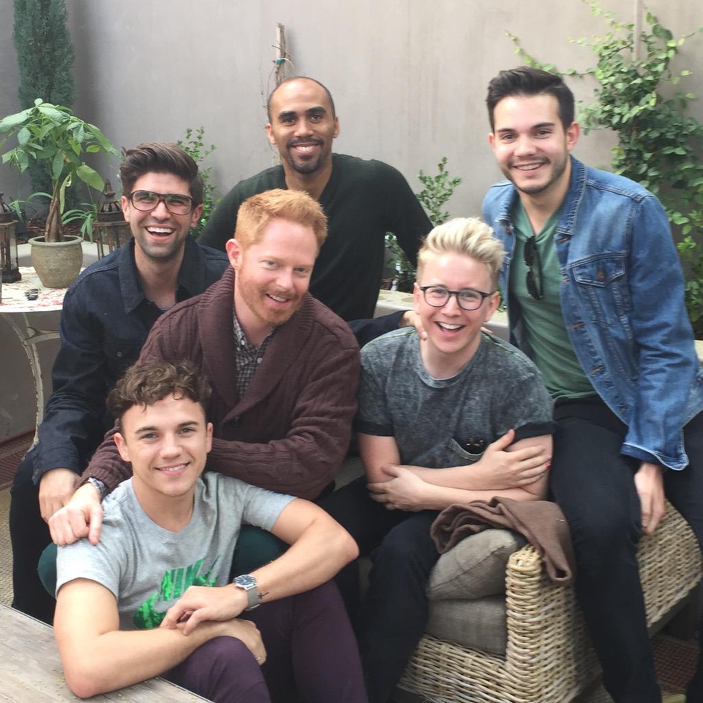 tyleroakley's tweet image. brunch with the boys ✌️